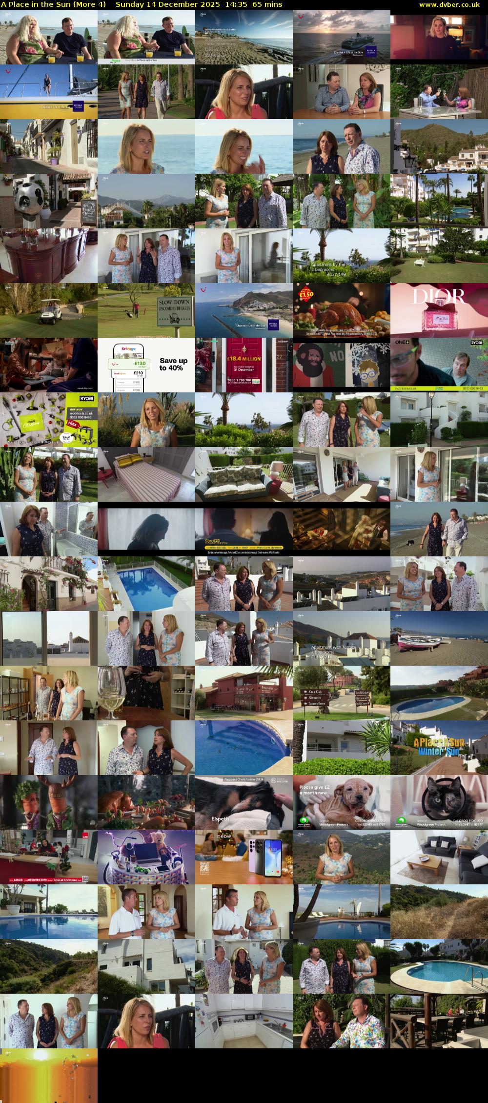 A Place in the Sun (More 4) Sunday 14 December 2025 14:35 - 15:40