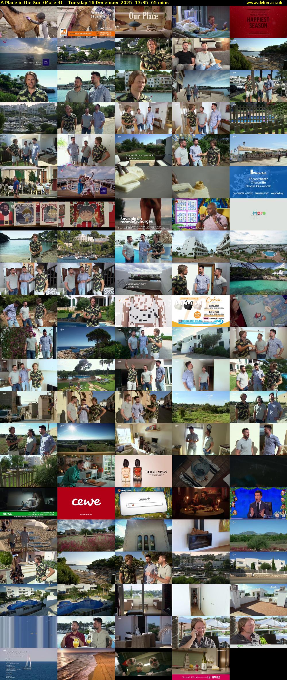 A Place in the Sun (More 4) Tuesday 16 December 2025 13:35 - 14:40