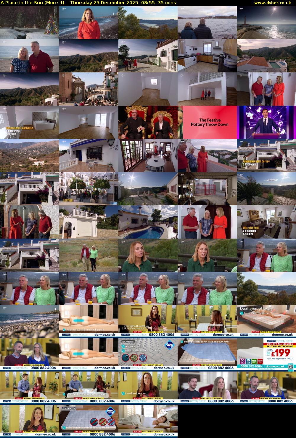 A Place in the Sun (More 4) Thursday 25 December 2025 08:55 - 09:30