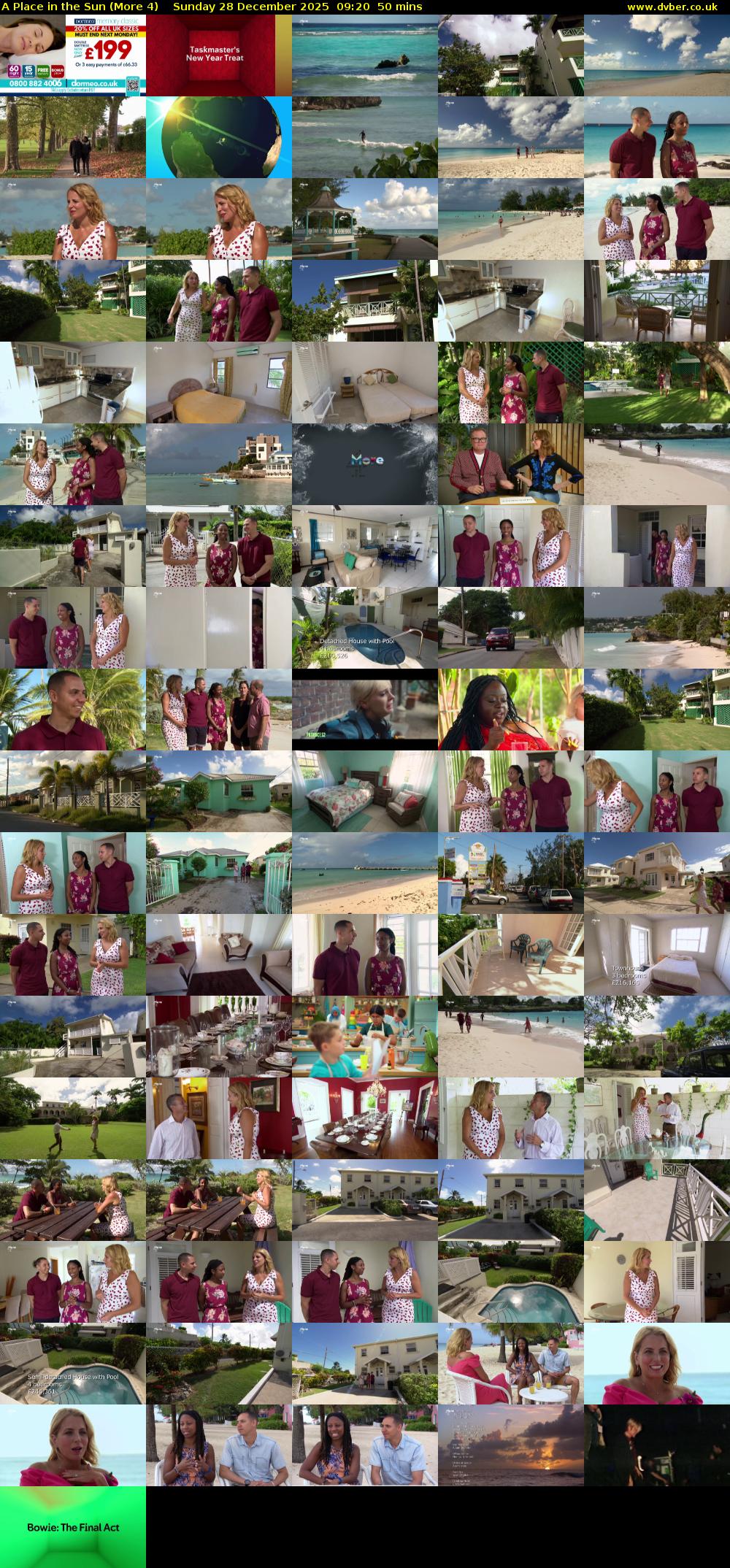 A Place in the Sun (More 4) Sunday 28 December 2025 09:20 - 10:10