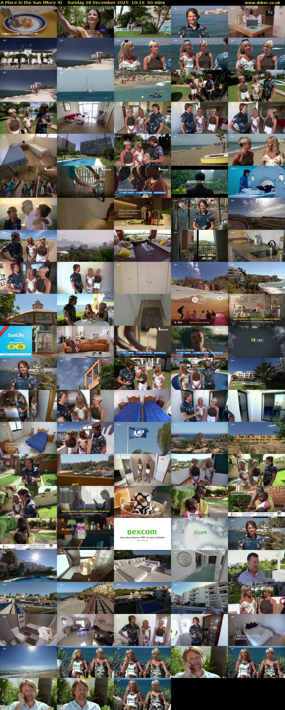 A Place in the Sun (More 4) Sunday 28 December 2025 10:10 - 11:10