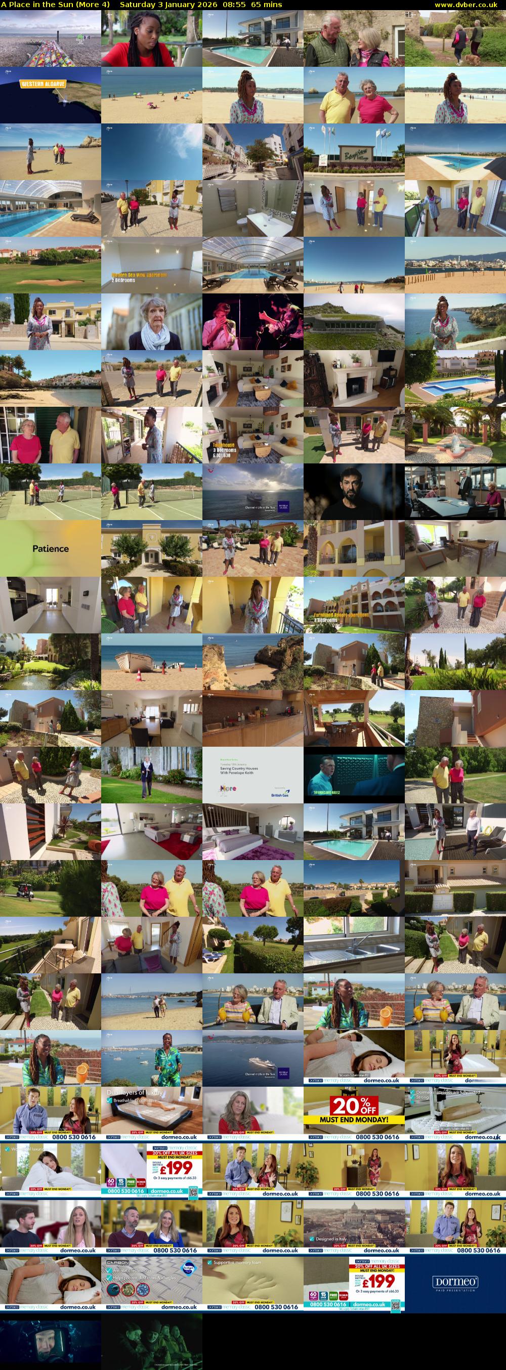 A Place in the Sun (More 4) Saturday 3 January 2026 08:55 - 10:00