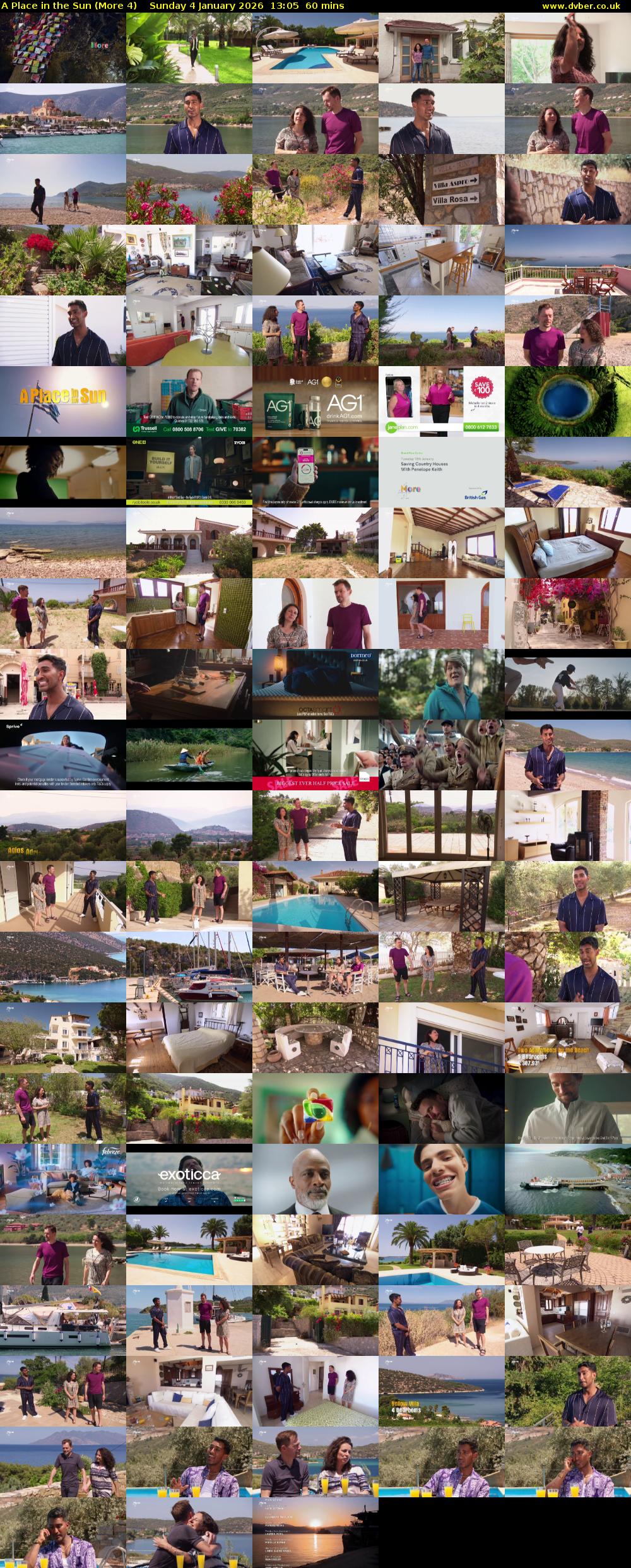 A Place in the Sun (More 4) Sunday 4 January 2026 13:05 - 14:05