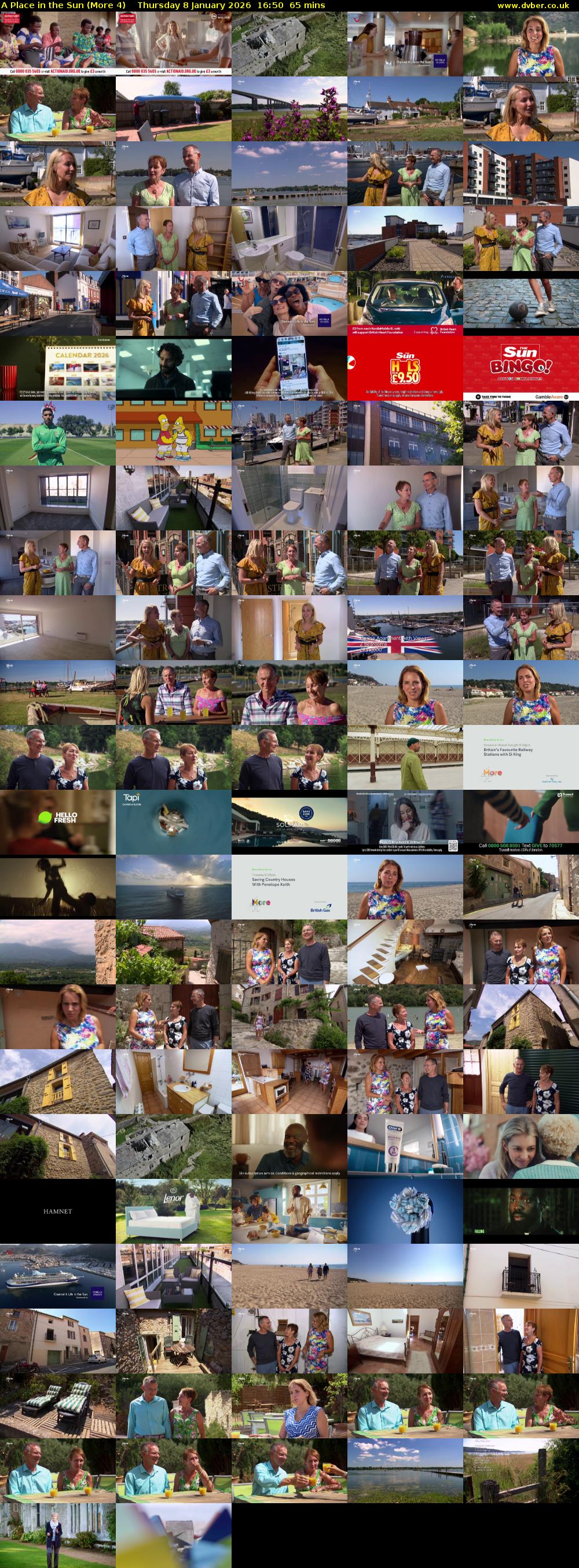 A Place in the Sun (More 4) Thursday 8 January 2026 16:50 - 17:55