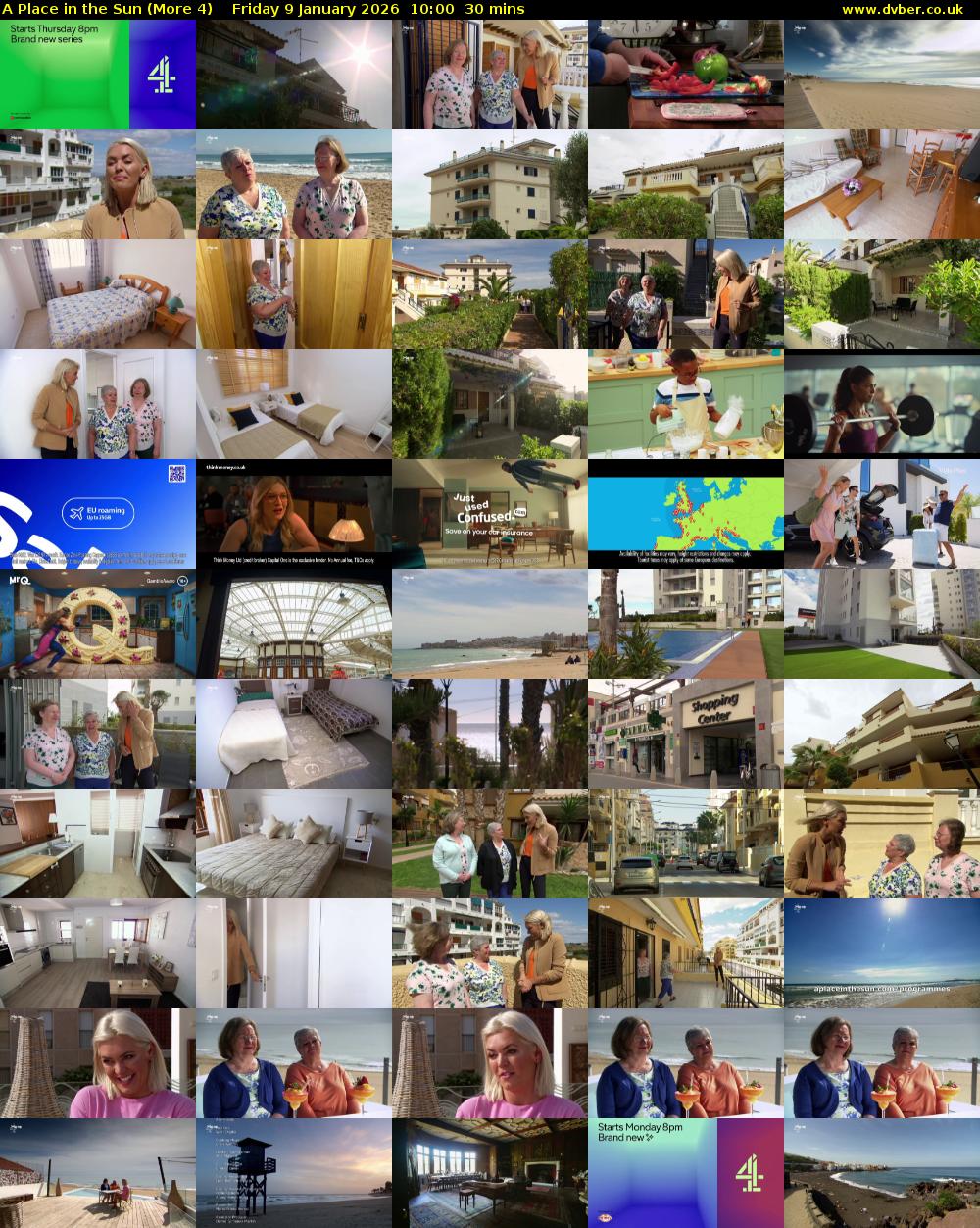 A Place in the Sun (More 4) Friday 9 January 2026 10:00 - 10:30