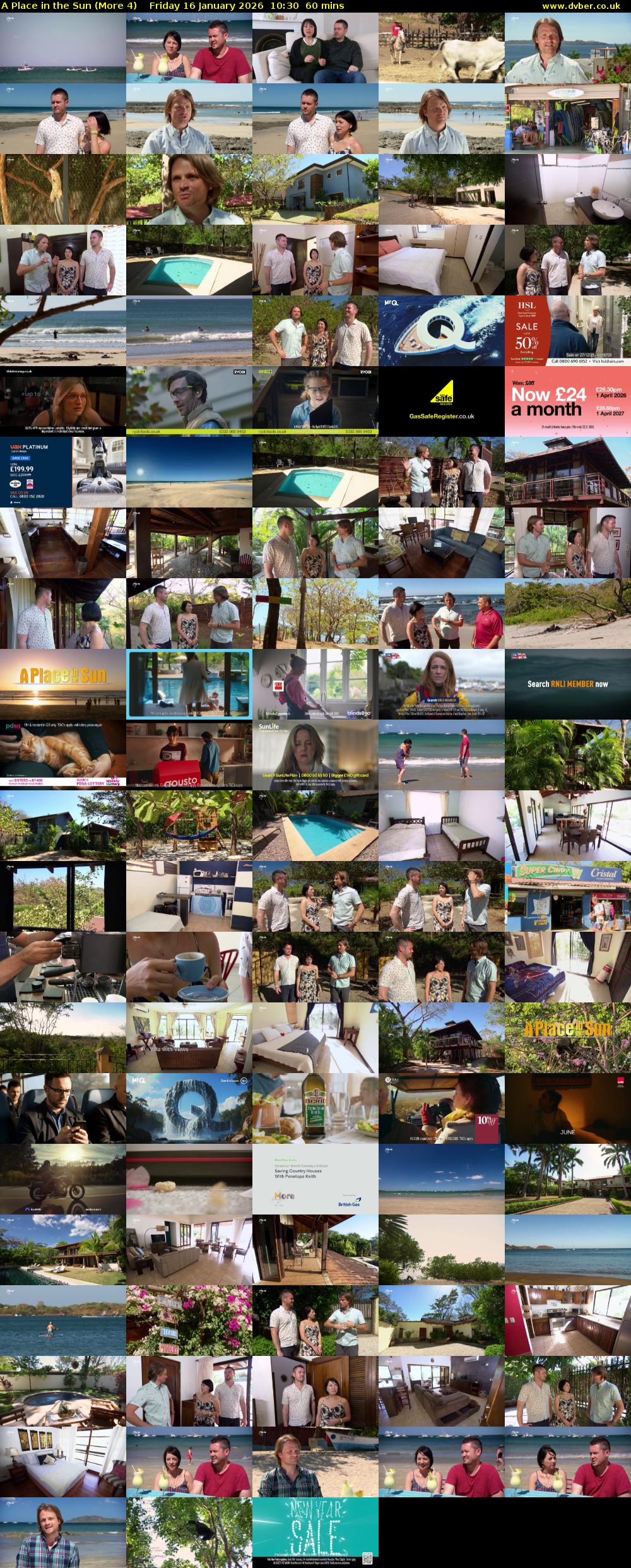 A Place in the Sun (More 4) Friday 16 January 2026 10:30 - 11:30