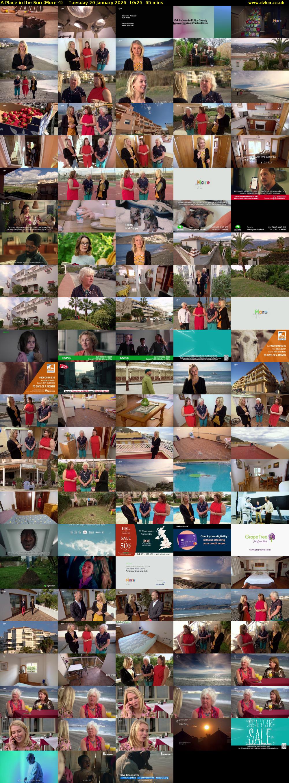 A Place in the Sun (More 4) Tuesday 20 January 2026 10:25 - 11:30