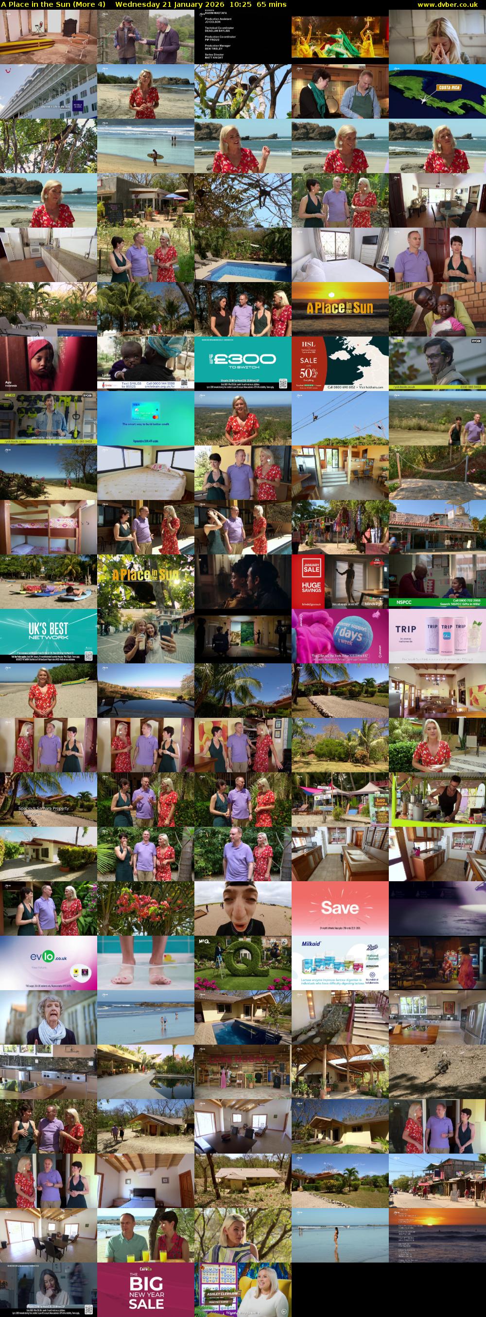 A Place in the Sun (More 4) Wednesday 21 January 2026 10:25 - 11:30