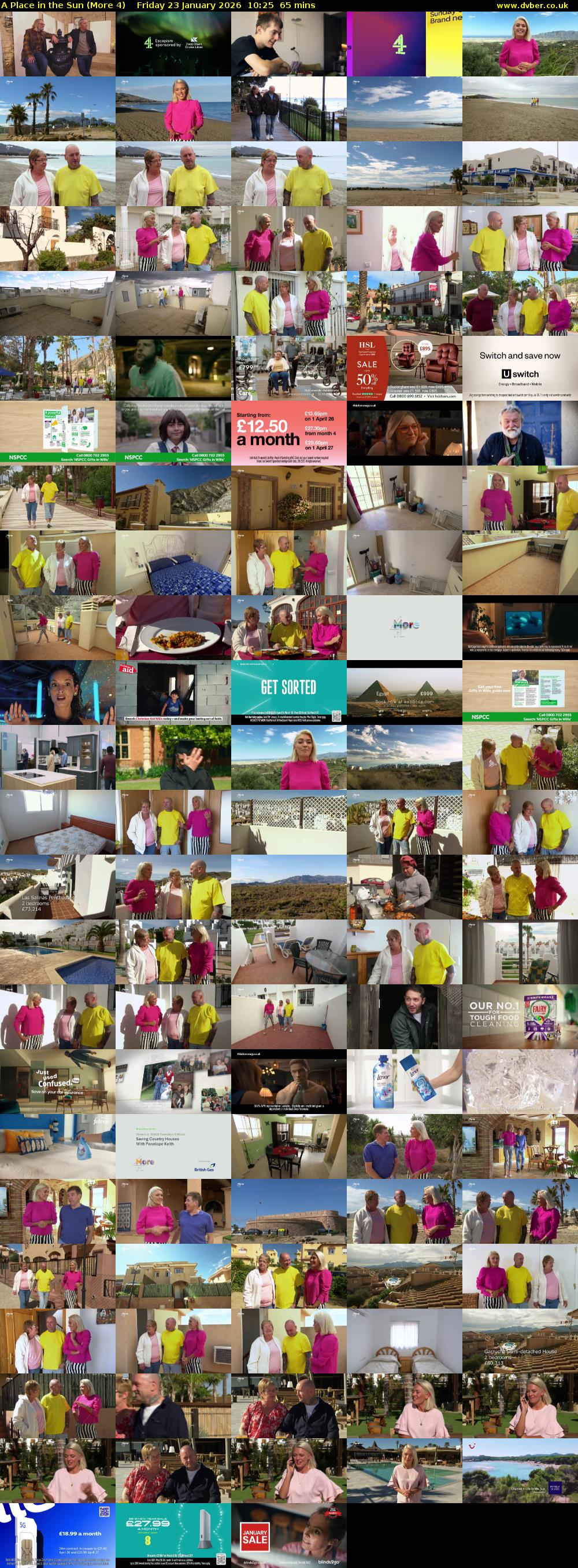 A Place in the Sun (More 4) Friday 23 January 2026 10:25 - 11:30