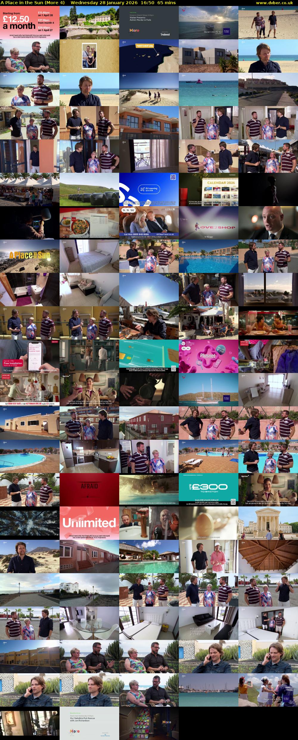 A Place in the Sun (More 4) Wednesday 28 January 2026 16:50 - 17:55