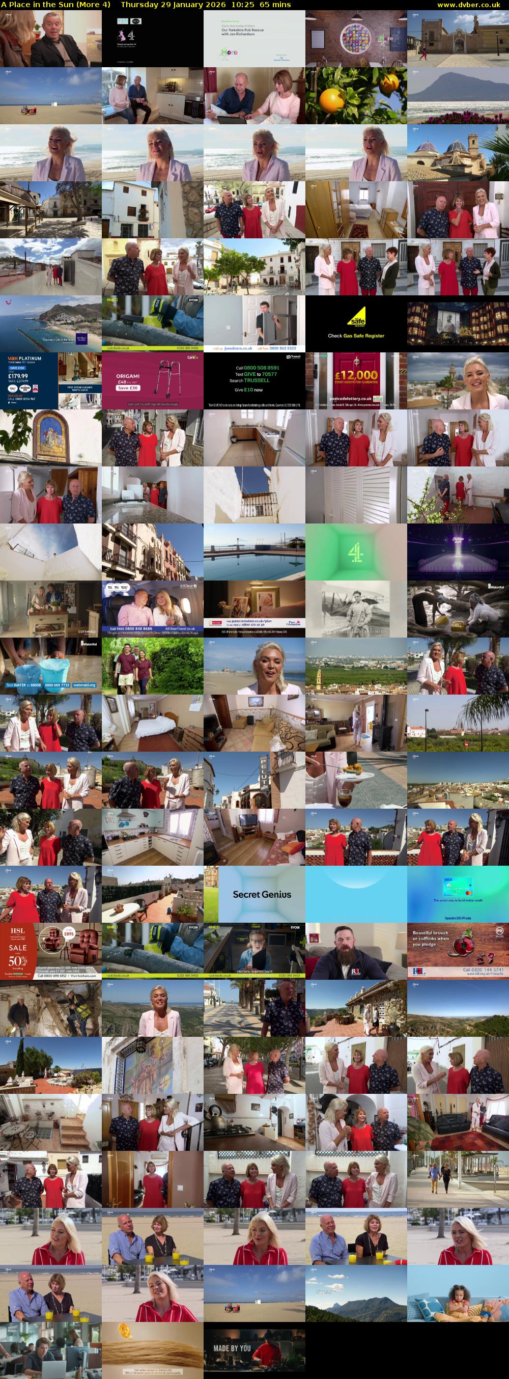 A Place in the Sun (More 4) Thursday 29 January 2026 10:25 - 11:30