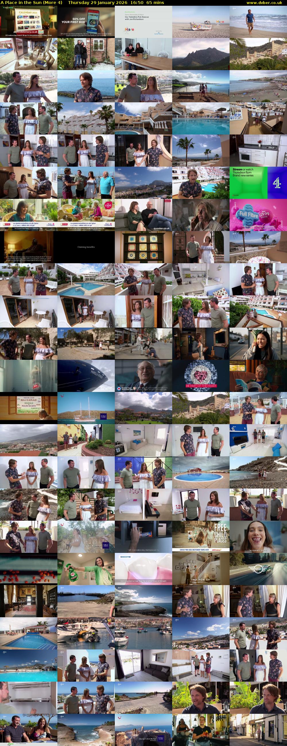 A Place in the Sun (More 4) Thursday 29 January 2026 16:50 - 17:55