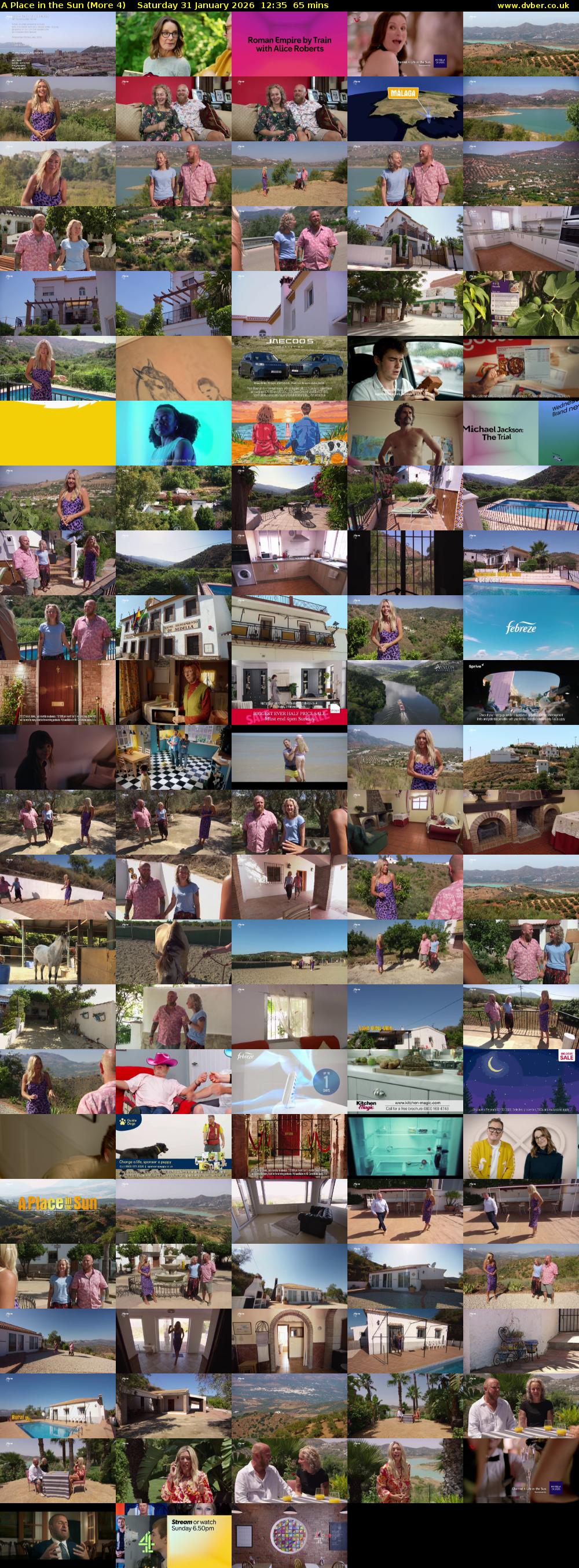 A Place in the Sun (More 4) Saturday 31 January 2026 12:35 - 13:40