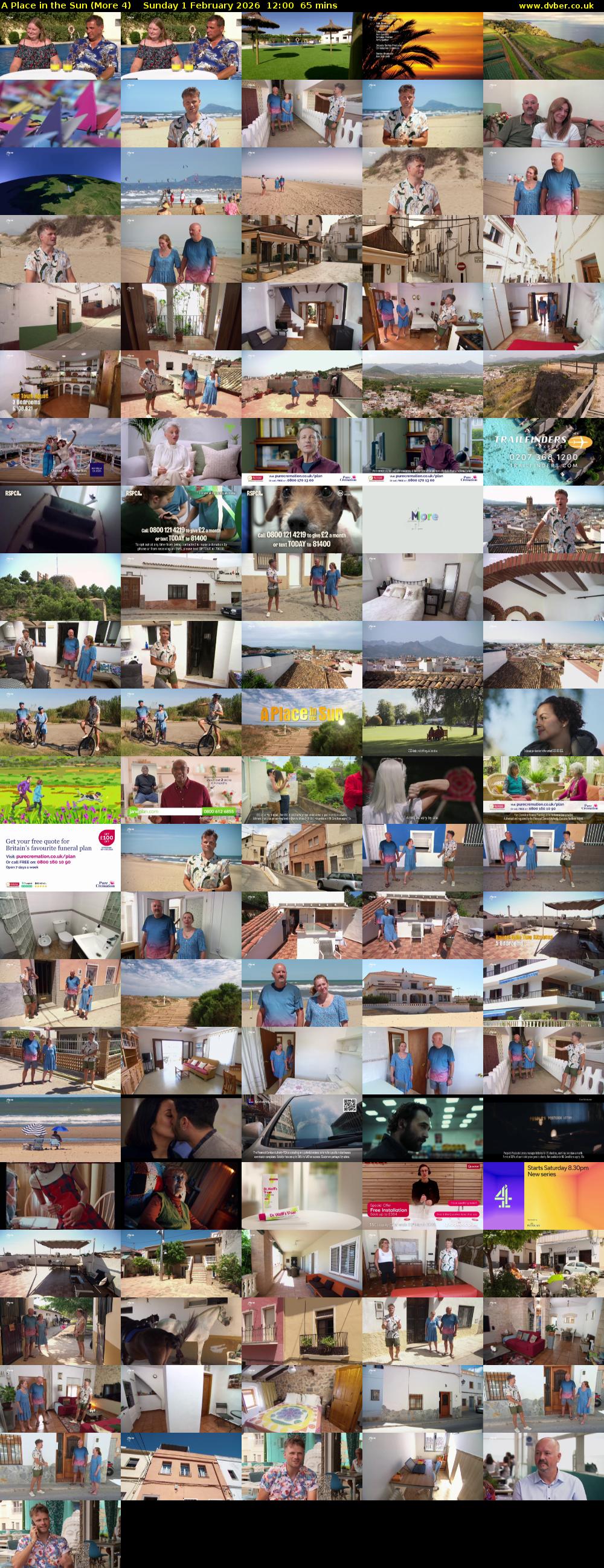 A Place in the Sun (More 4) Sunday 1 February 2026 12:00 - 13:05