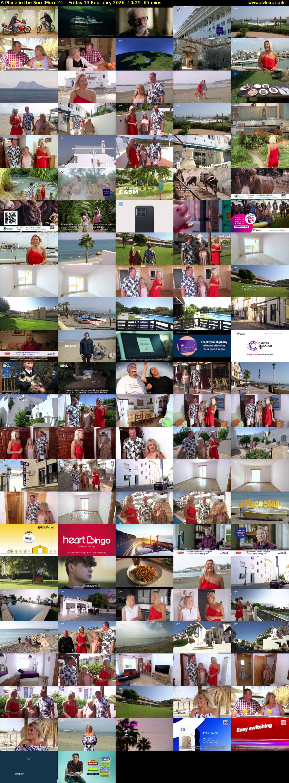 A Place in the Sun (More 4) Friday 13 February 2026 10:25 - 11:30