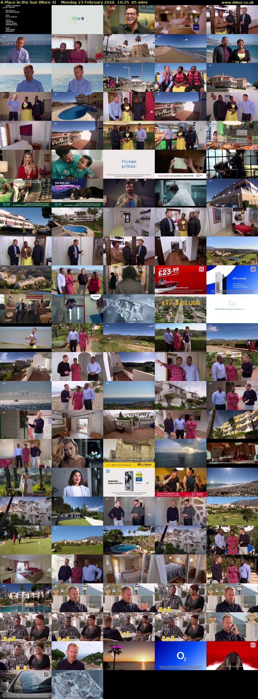 A Place in the Sun (More 4) Monday 23 February 2026 10:25 - 11:30