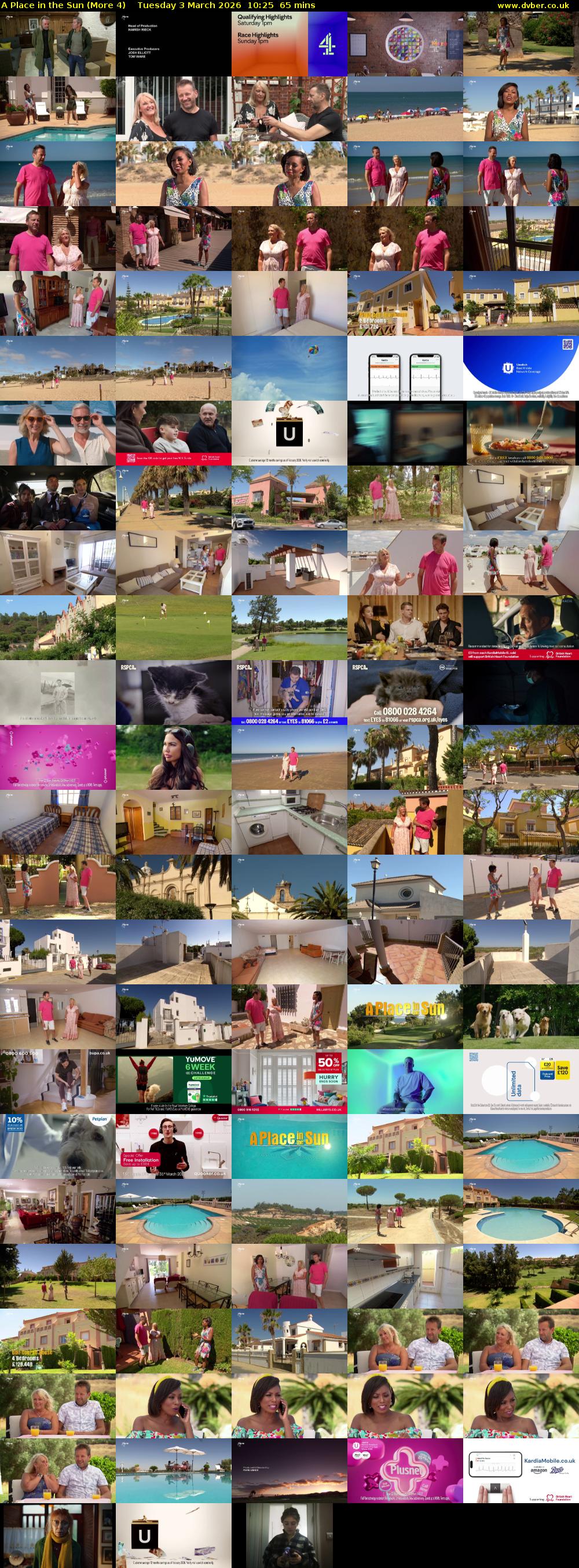 A Place in the Sun (More 4) Tuesday 3 March 2026 10:25 - 11:30