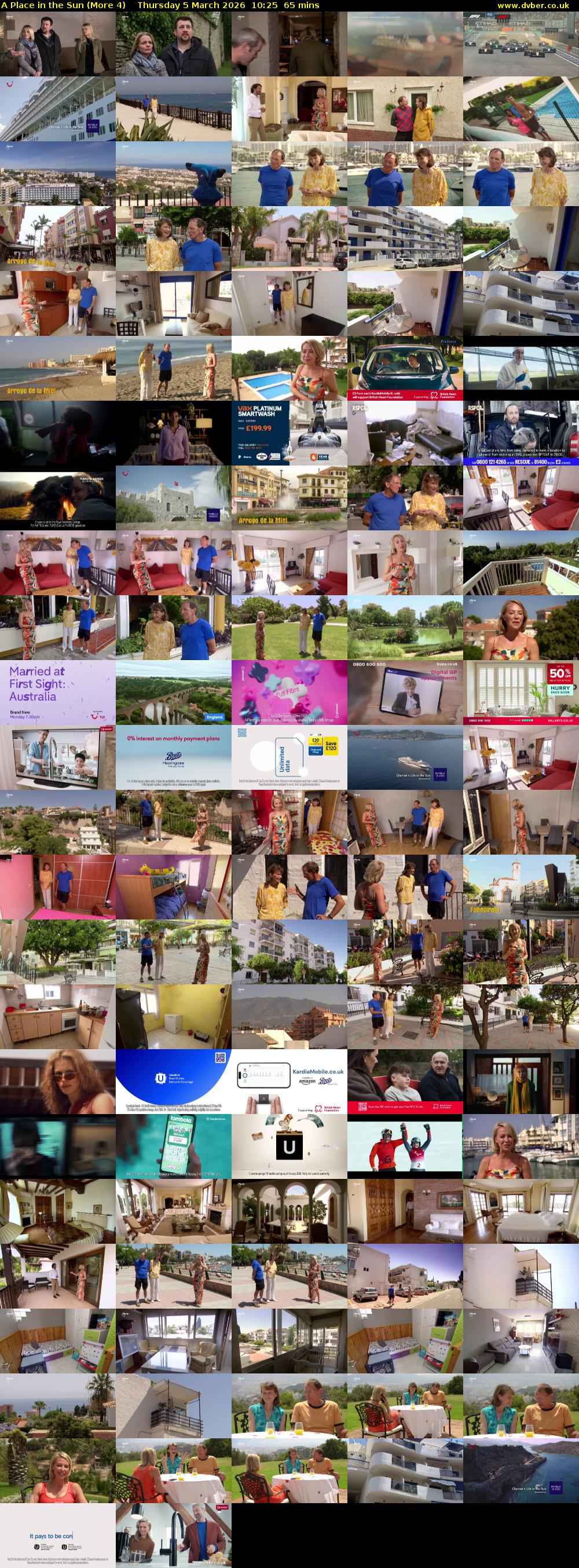 A Place in the Sun (More 4) Thursday 5 March 2026 10:25 - 11:30