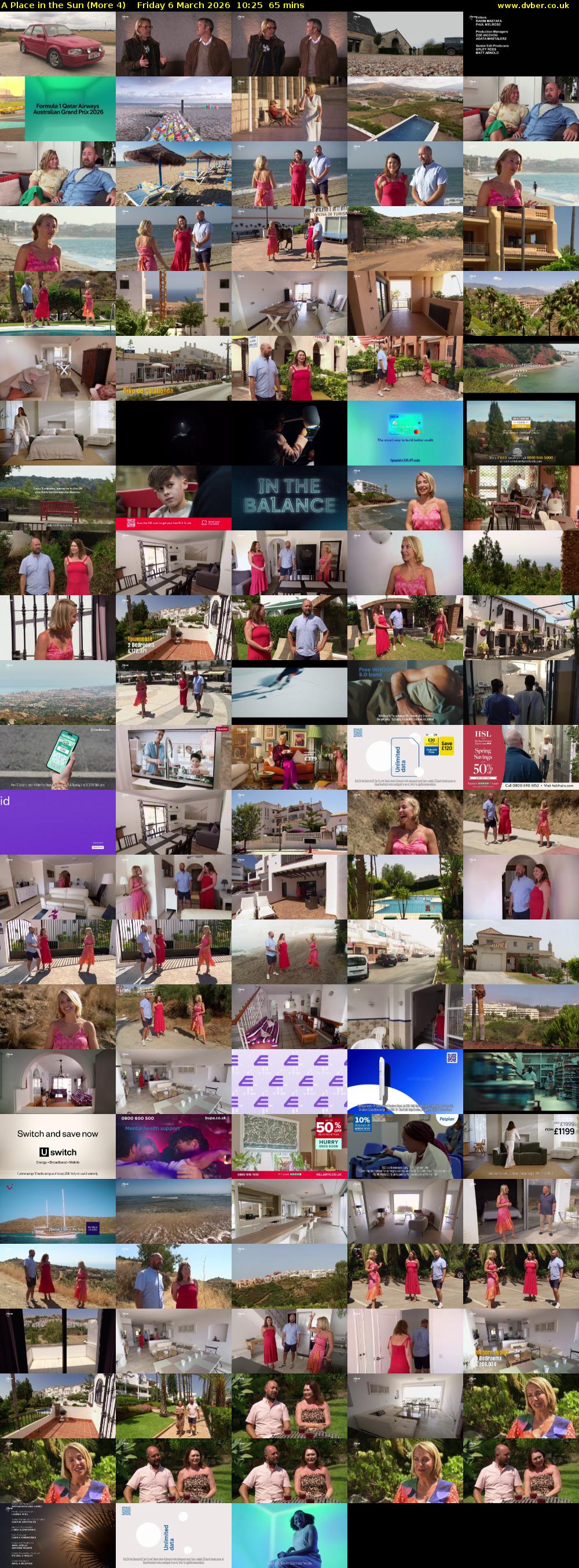 A Place in the Sun (More 4) Friday 6 March 2026 10:25 - 11:30