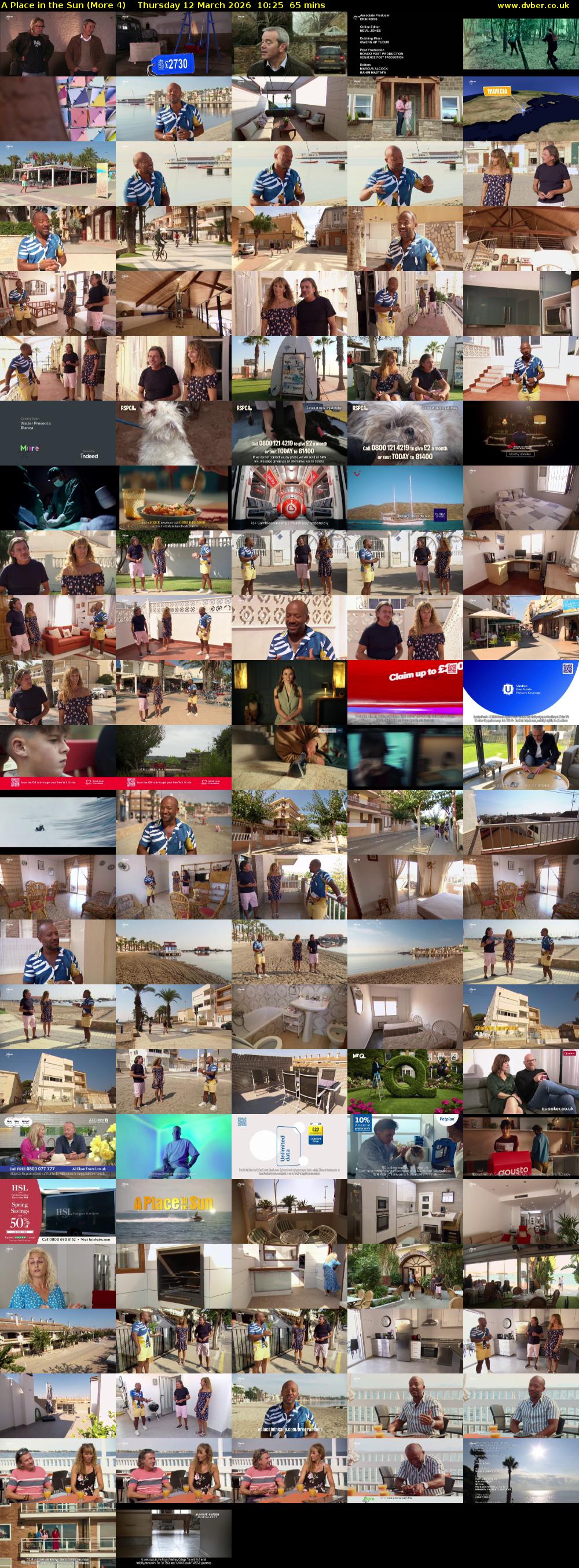 A Place in the Sun (More 4) Thursday 12 March 2026 10:25 - 11:30