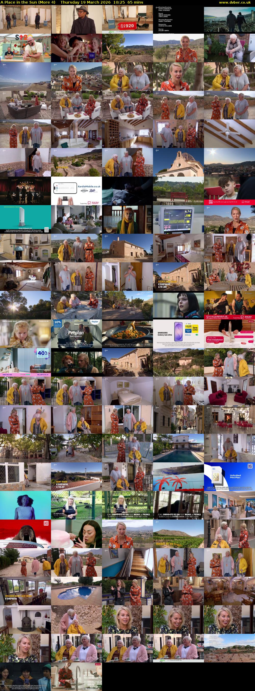 A Place in the Sun (More 4) Thursday 19 March 2026 10:25 - 11:30