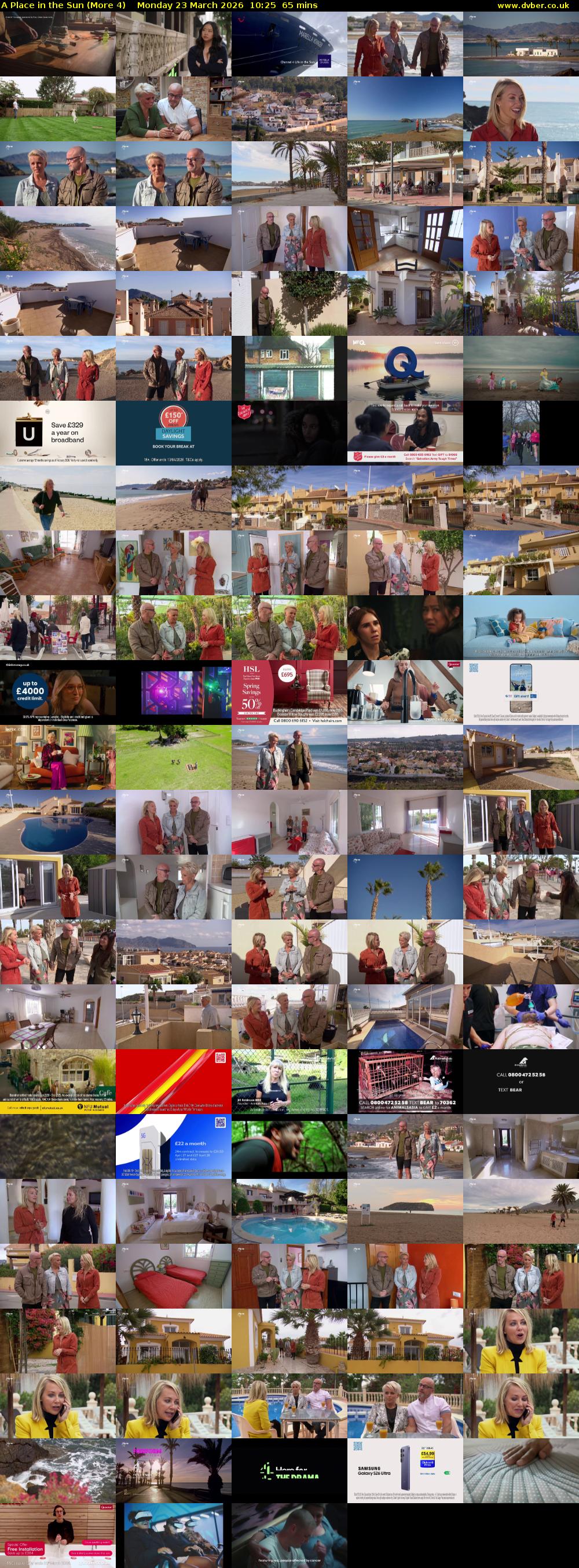 A Place in the Sun (More 4) Monday 23 March 2026 10:25 - 11:30