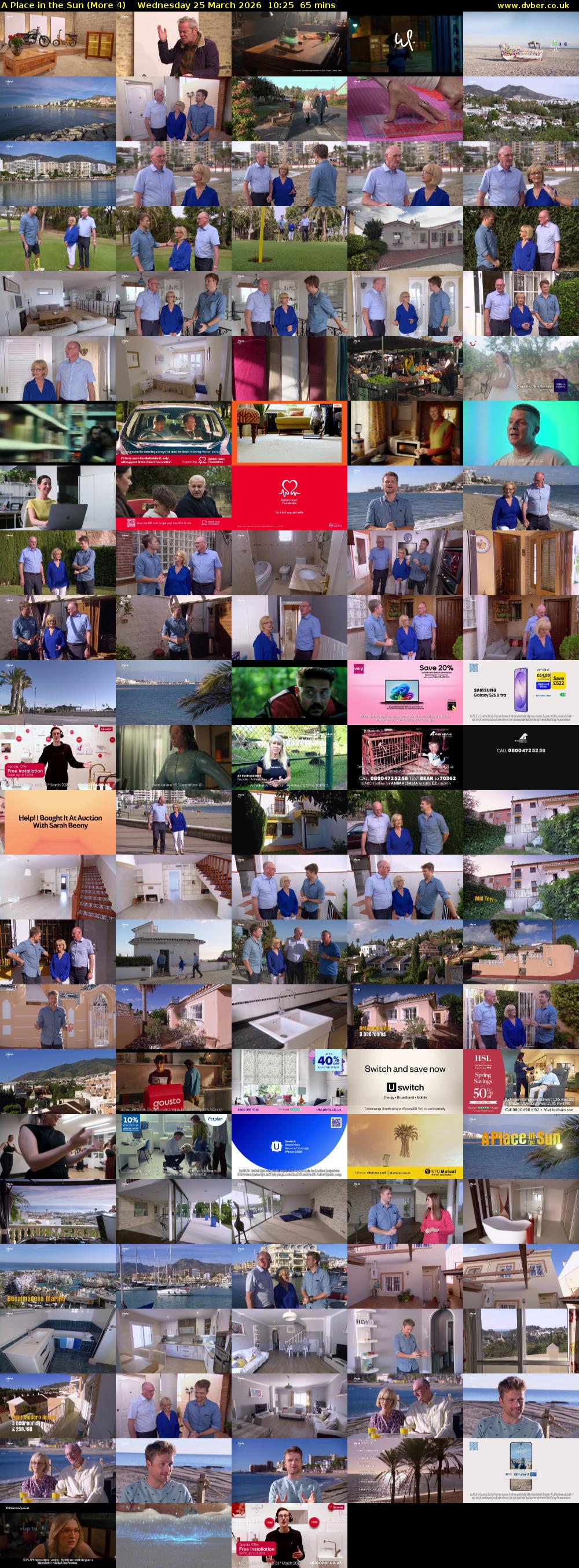 A Place in the Sun (More 4) Wednesday 25 March 2026 10:25 - 11:30