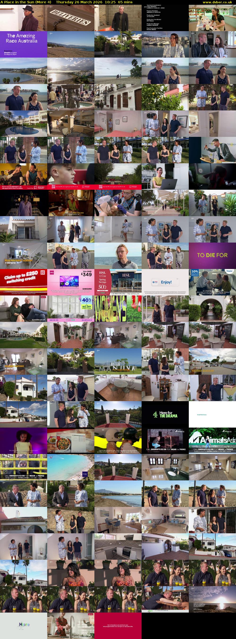 A Place in the Sun (More 4) Thursday 26 March 2026 10:25 - 11:30