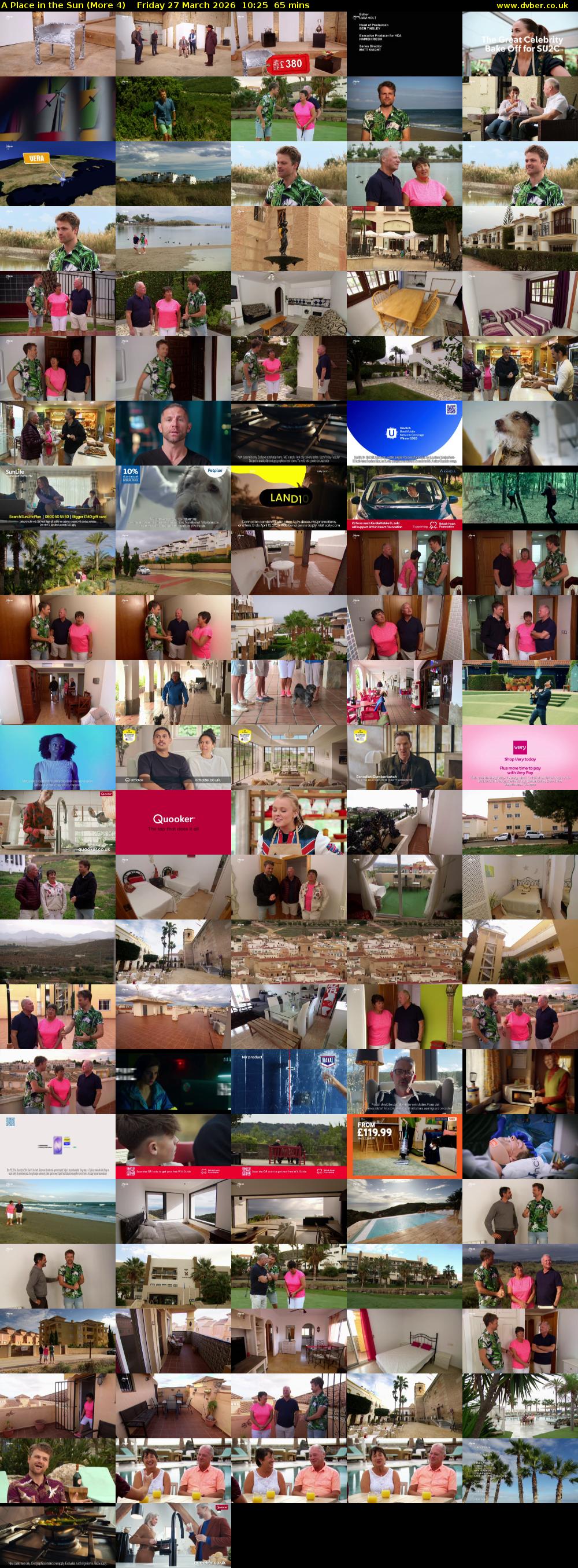 A Place in the Sun (More 4) Friday 27 March 2026 10:25 - 11:30