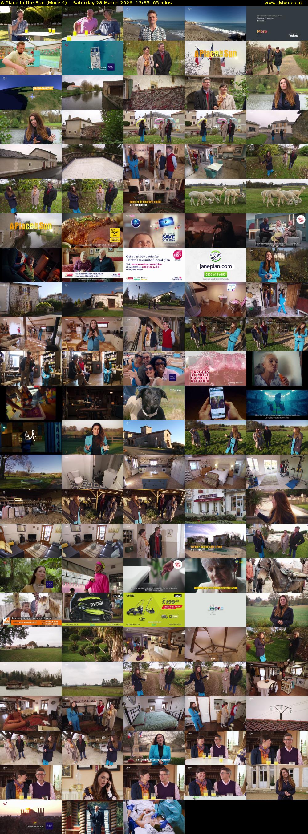 A Place in the Sun (More 4) Saturday 28 March 2026 13:35 - 14:40