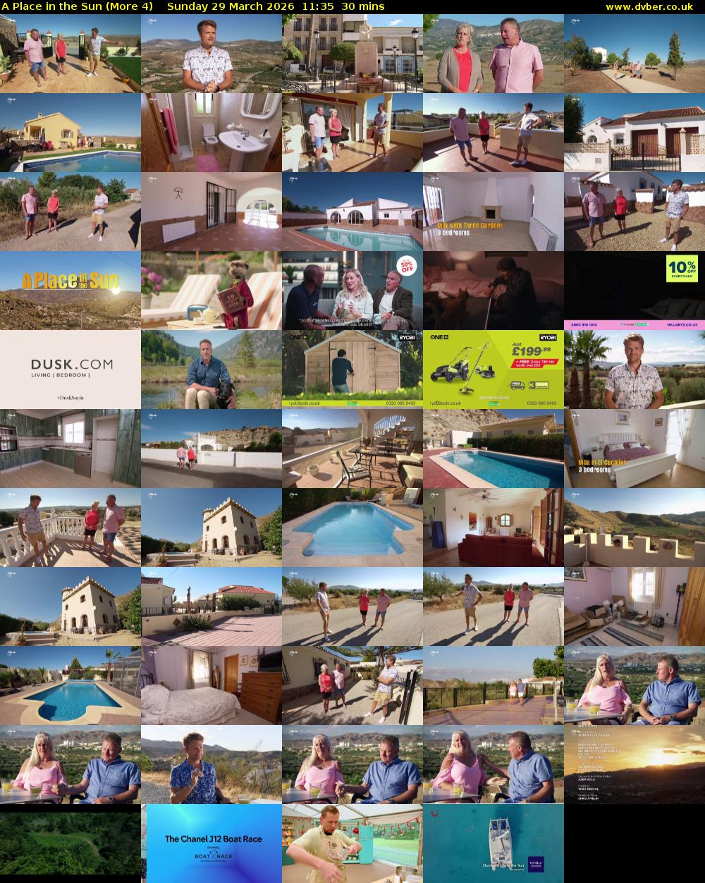 A Place in the Sun (More 4) Sunday 29 March 2026 11:35 - 12:05
