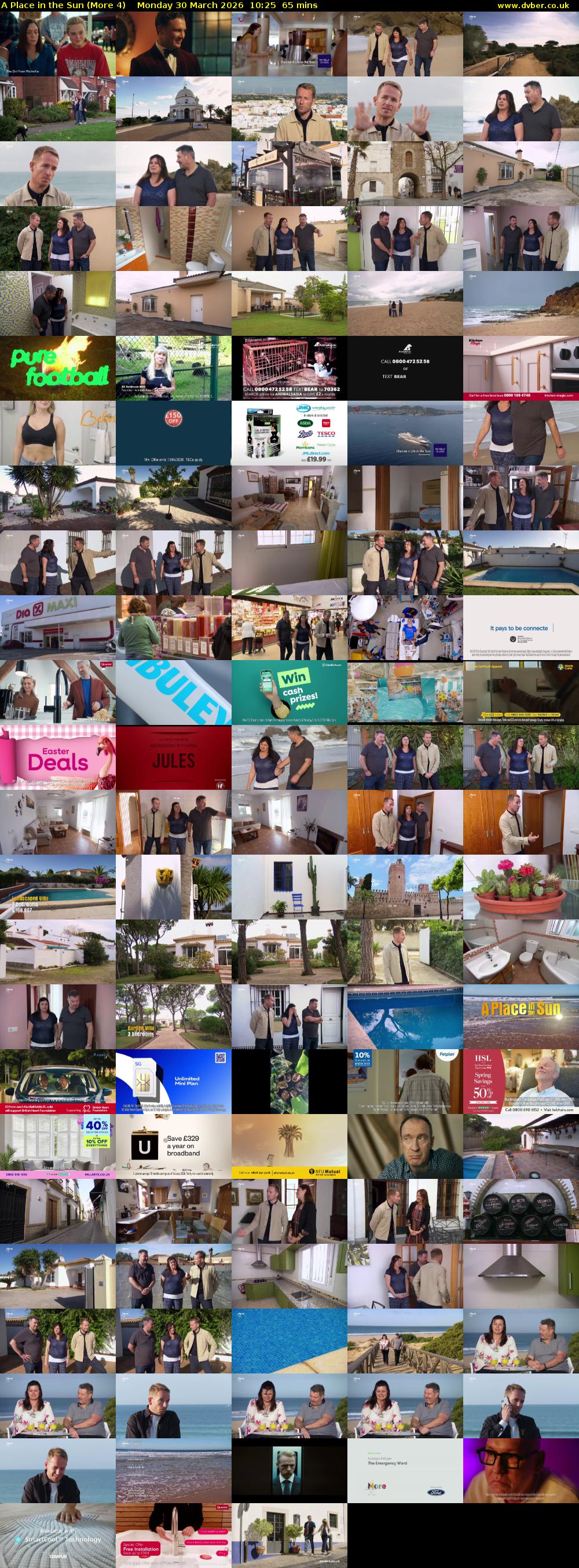 A Place in the Sun (More 4) Monday 30 March 2026 10:25 - 11:30