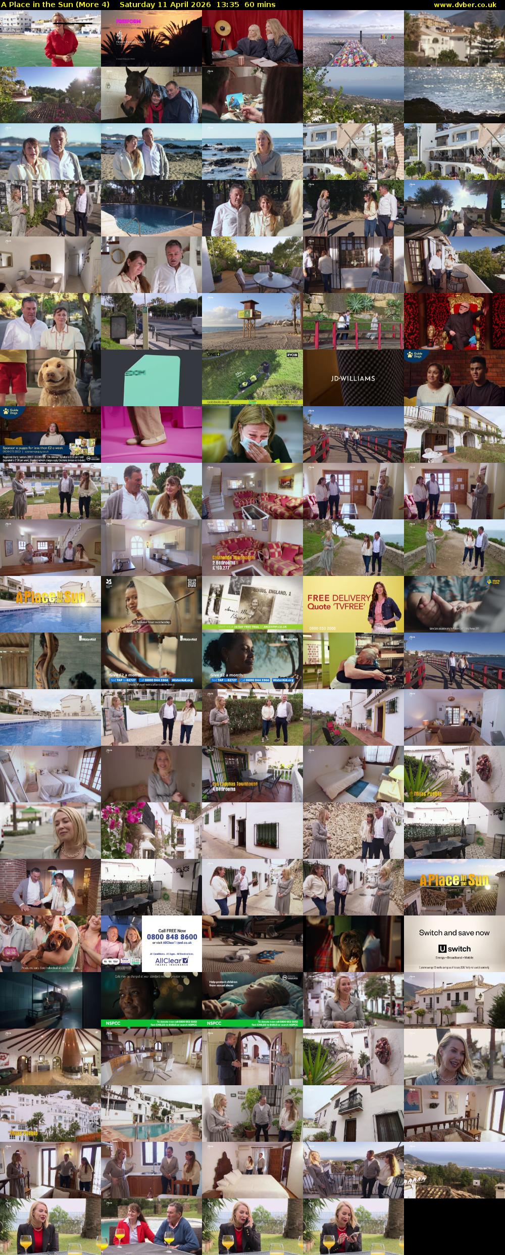 A Place in the Sun (More 4) Saturday 11 April 2026 13:35 - 14:35