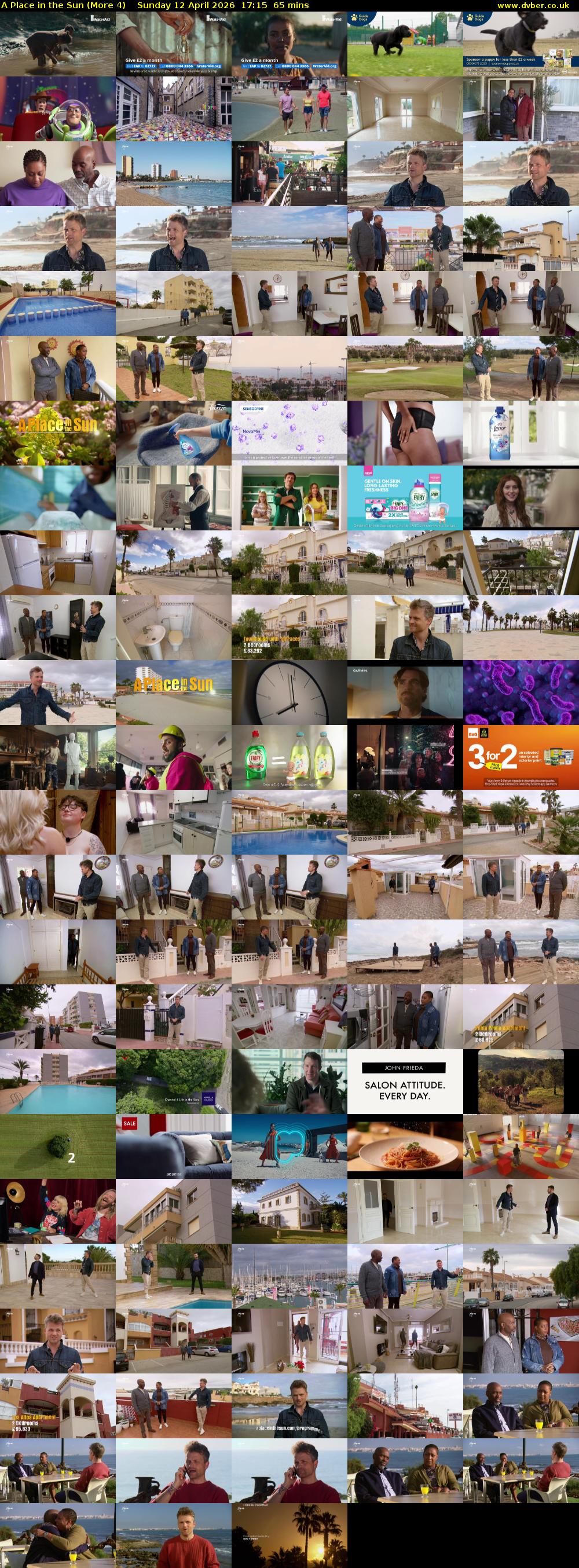 A Place in the Sun (More 4) Sunday 12 April 2026 17:15 - 18:20