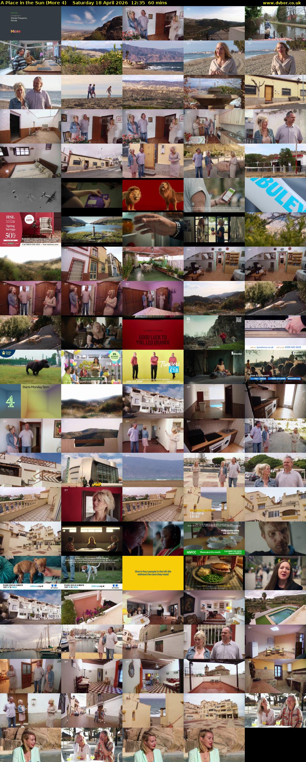 A Place in the Sun (More 4) Saturday 18 April 2026 12:35 - 13:35