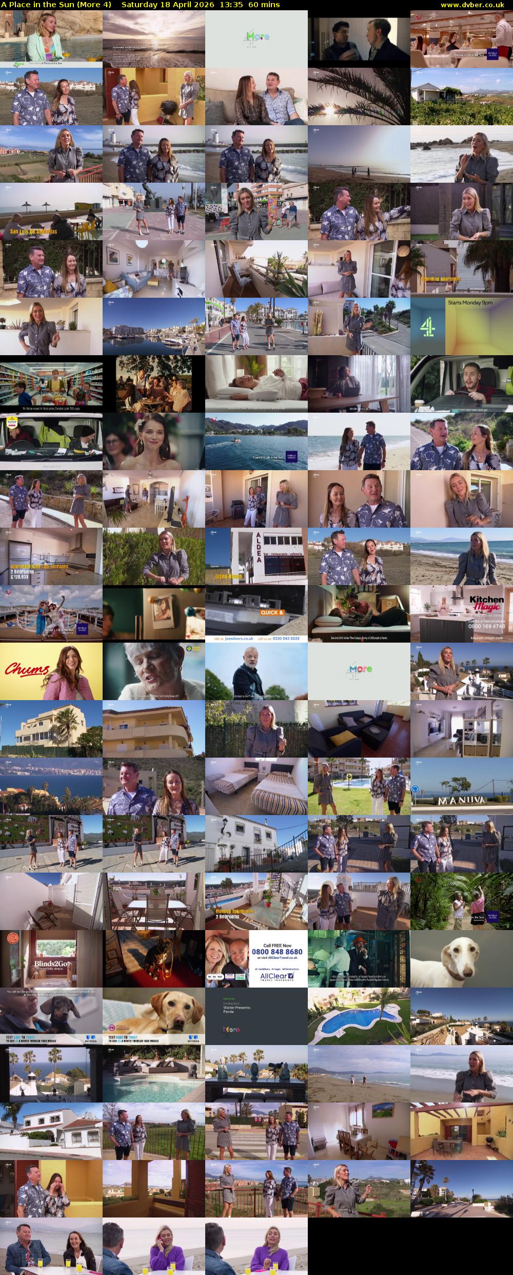 A Place in the Sun (More 4) Saturday 18 April 2026 13:35 - 14:35