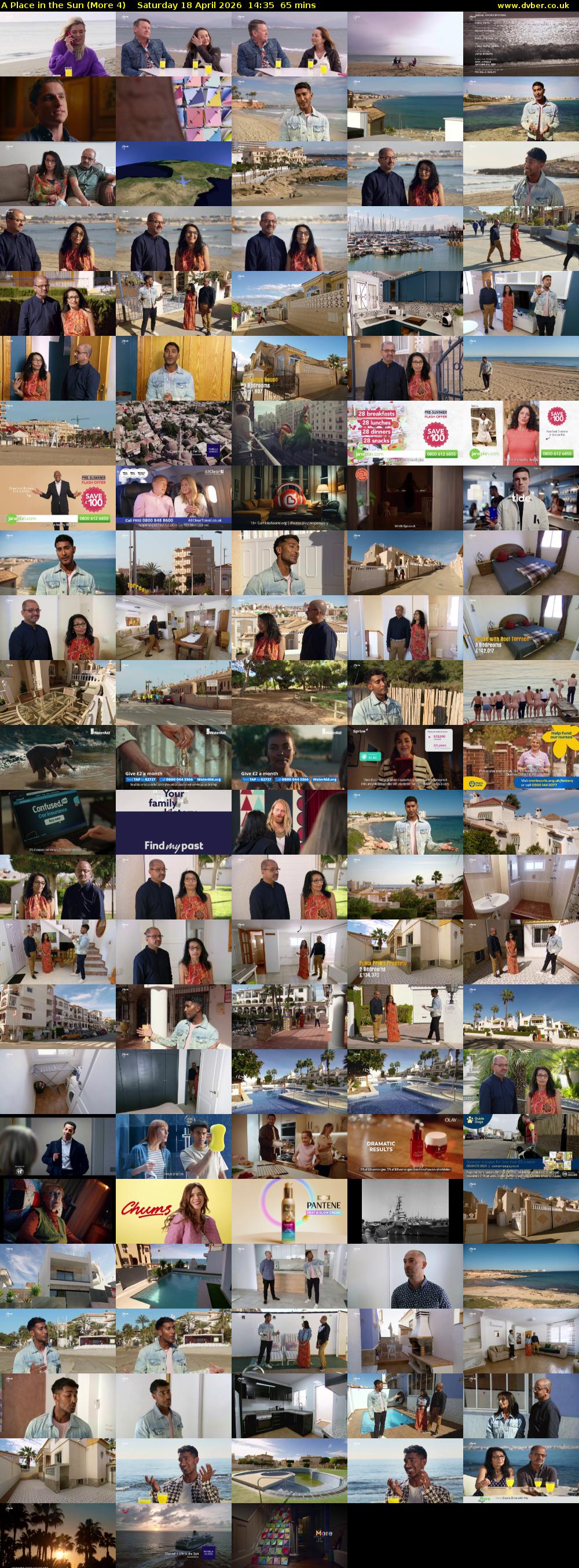 A Place in the Sun (More 4) Saturday 18 April 2026 14:35 - 15:40