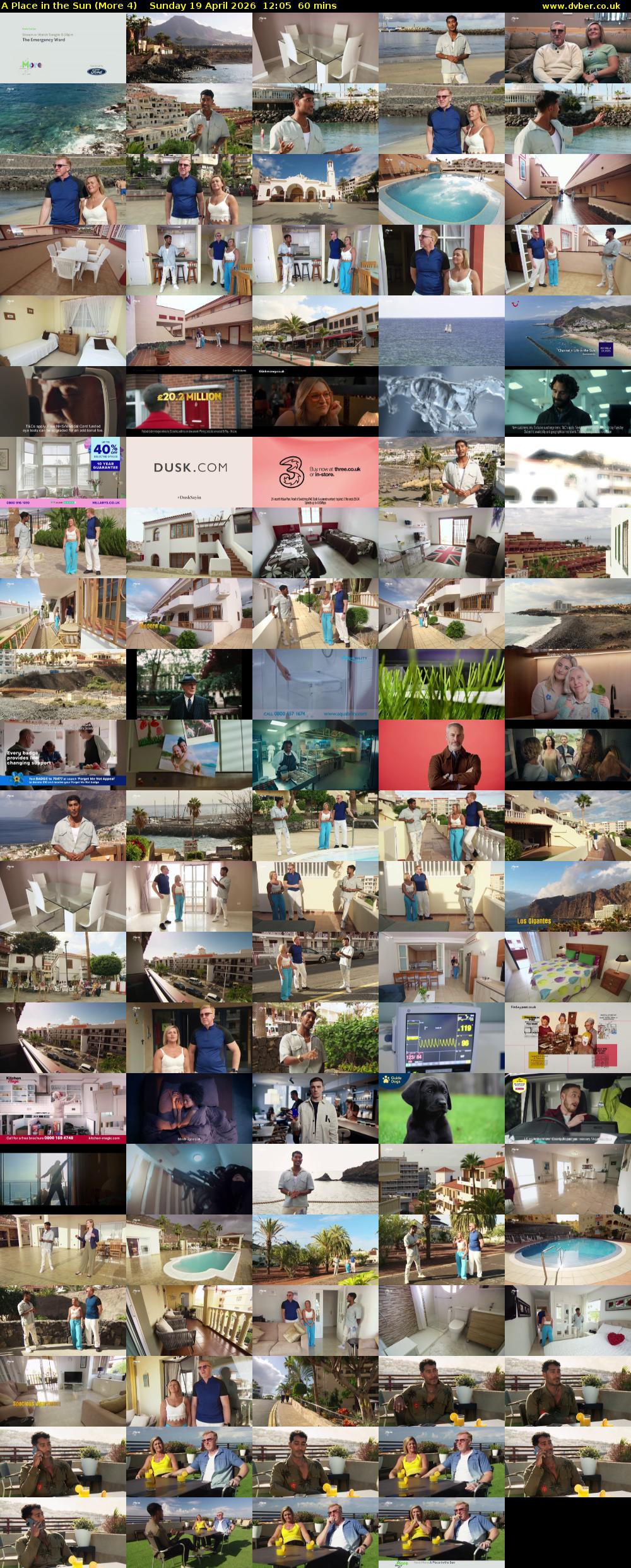 A Place in the Sun (More 4) Sunday 19 April 2026 12:05 - 13:05