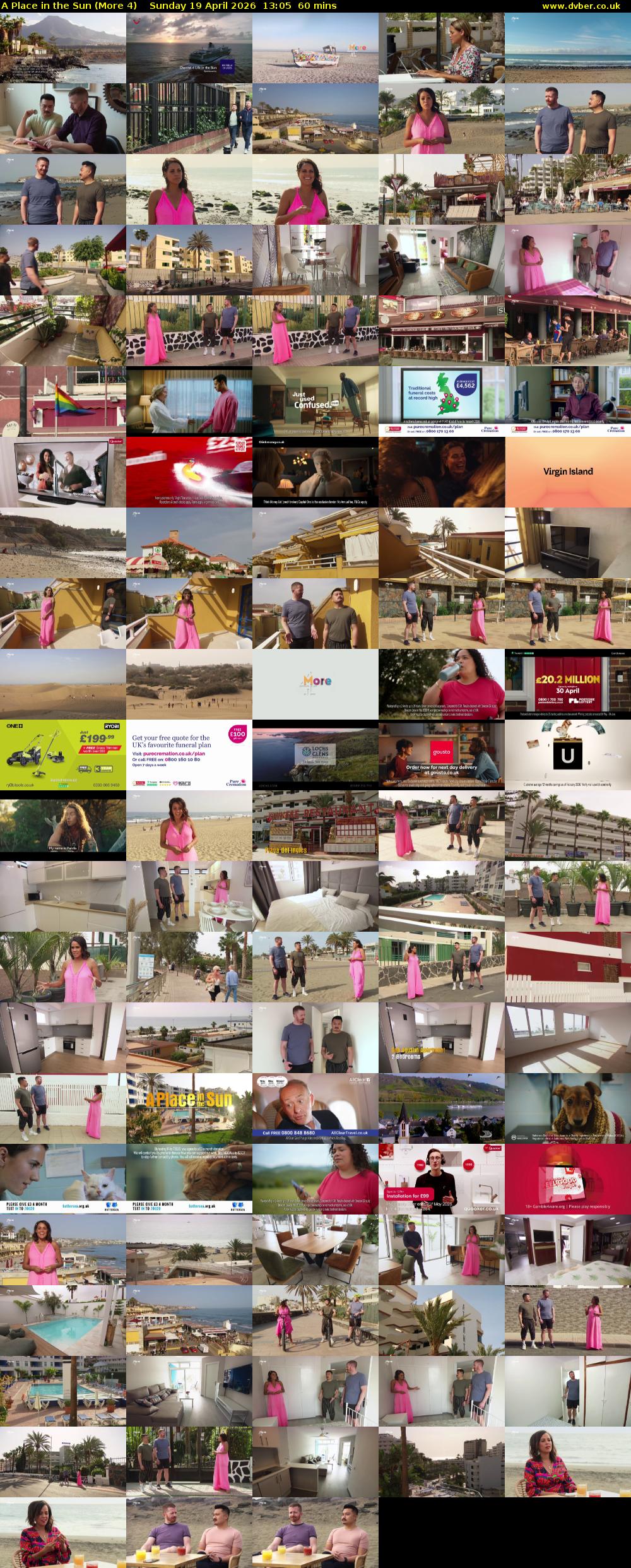 A Place in the Sun (More 4) Sunday 19 April 2026 13:05 - 14:05