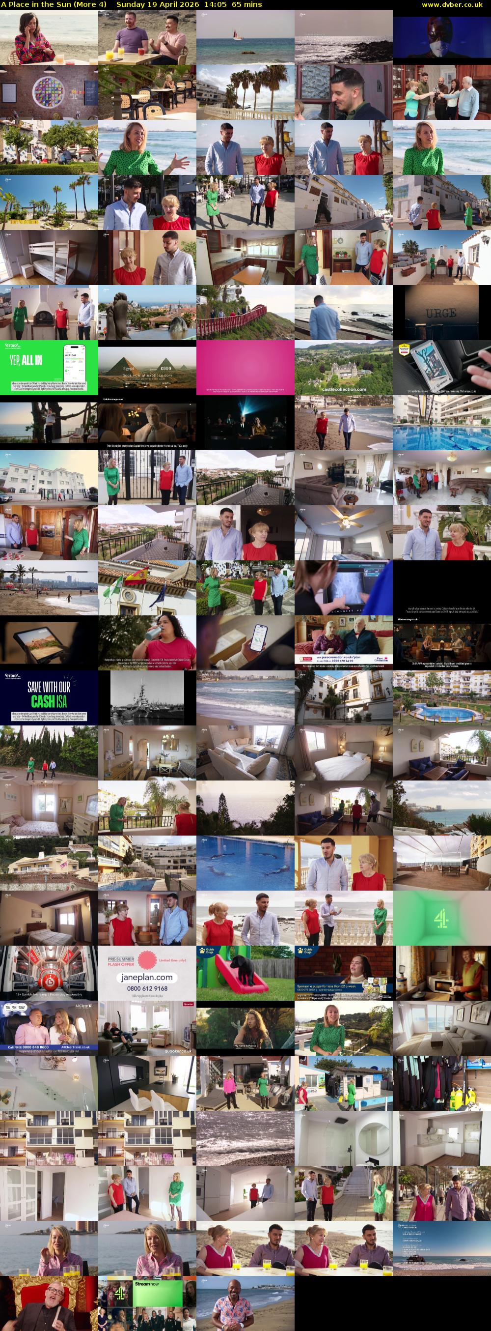 A Place in the Sun (More 4) Sunday 19 April 2026 14:05 - 15:10