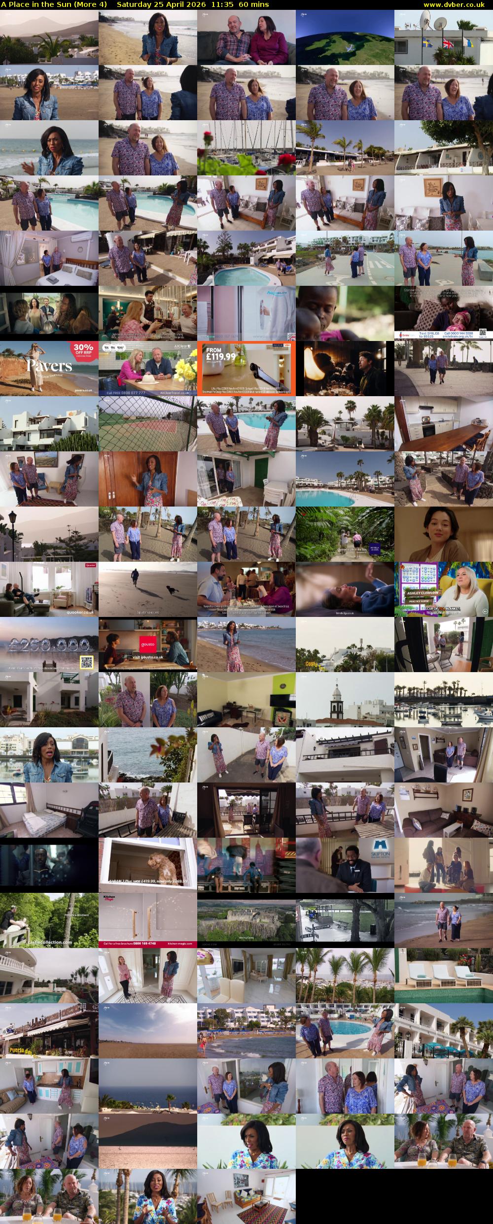 A Place in the Sun (More 4) Saturday 25 April 2026 11:35 - 12:35