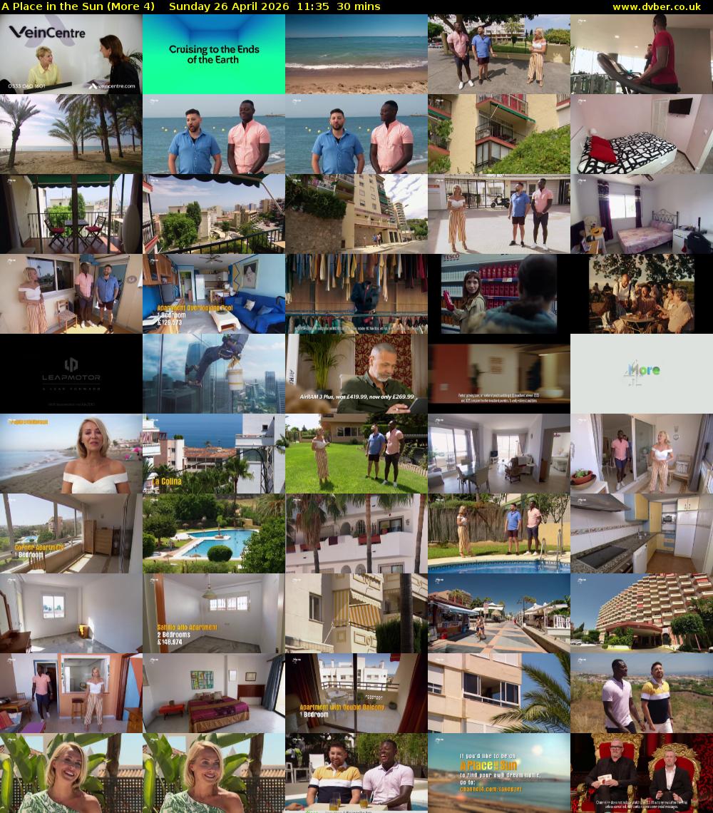 A Place in the Sun (More 4) Sunday 26 April 2026 11:35 - 12:05