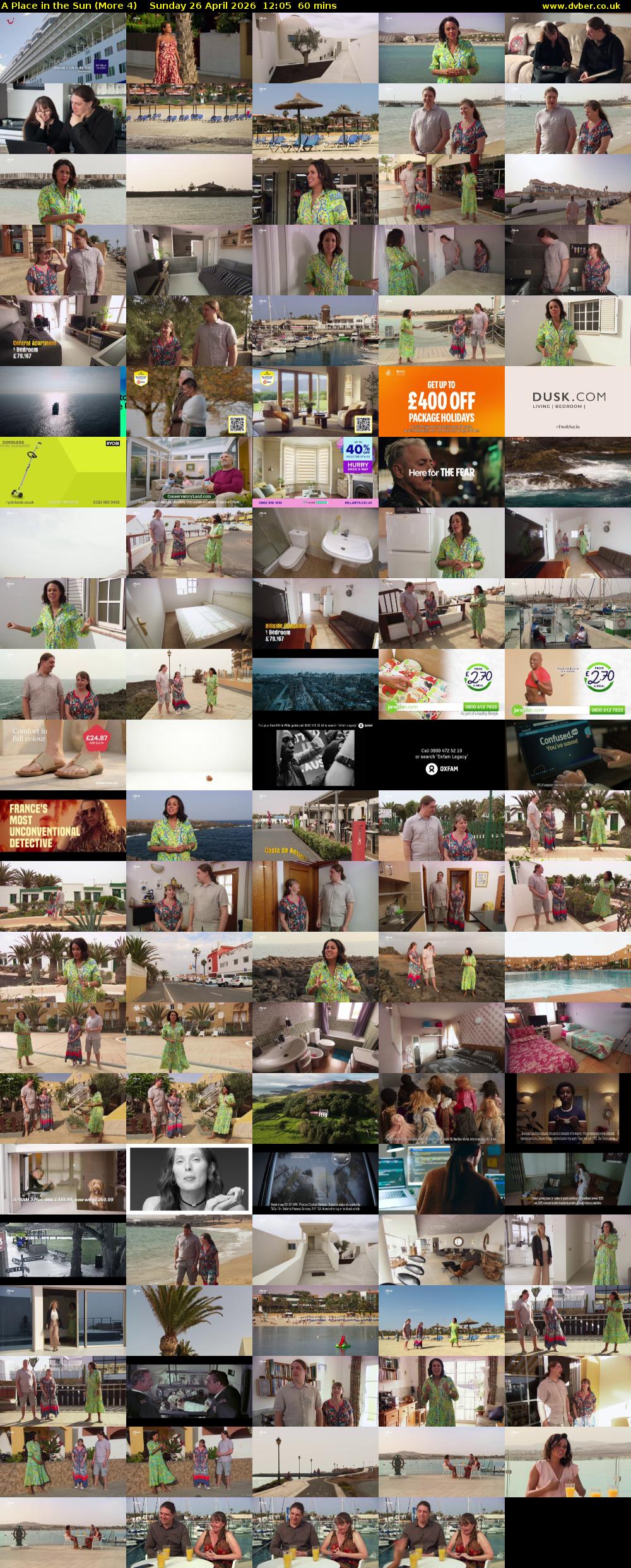 A Place in the Sun (More 4) Sunday 26 April 2026 12:05 - 13:05