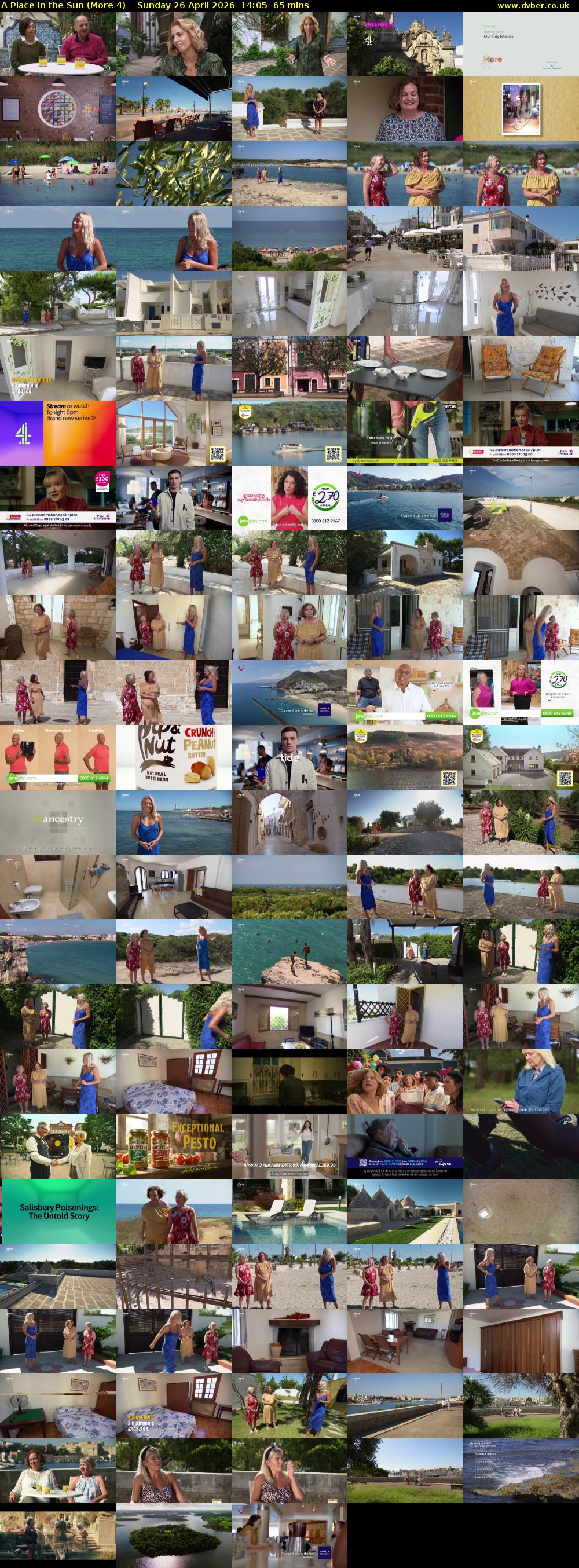A Place in the Sun (More 4) Sunday 26 April 2026 14:05 - 15:10