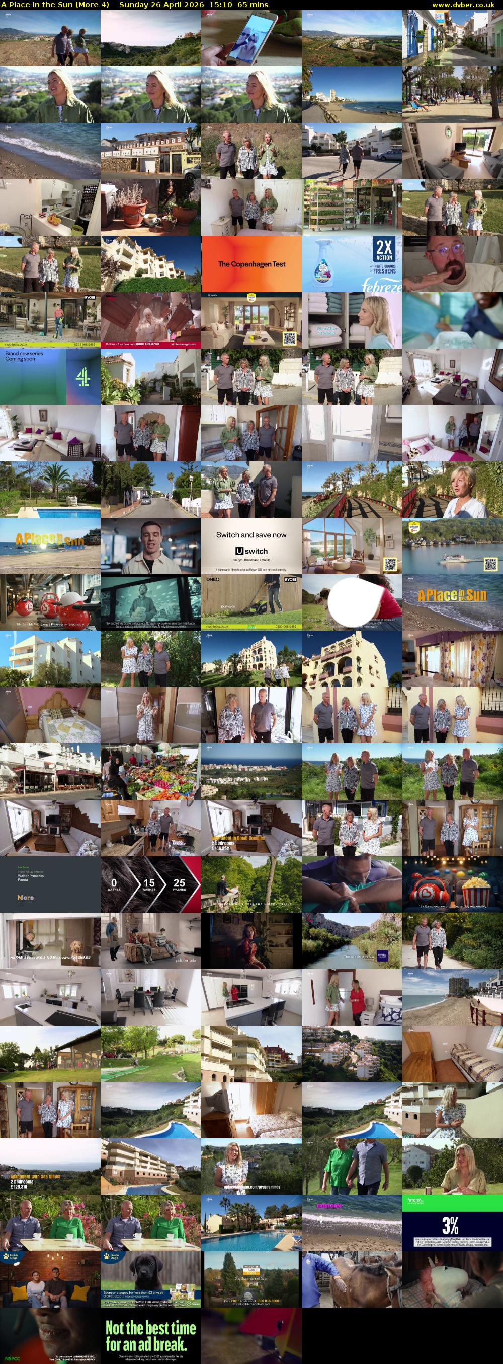 A Place in the Sun (More 4) Sunday 26 April 2026 15:10 - 16:15
