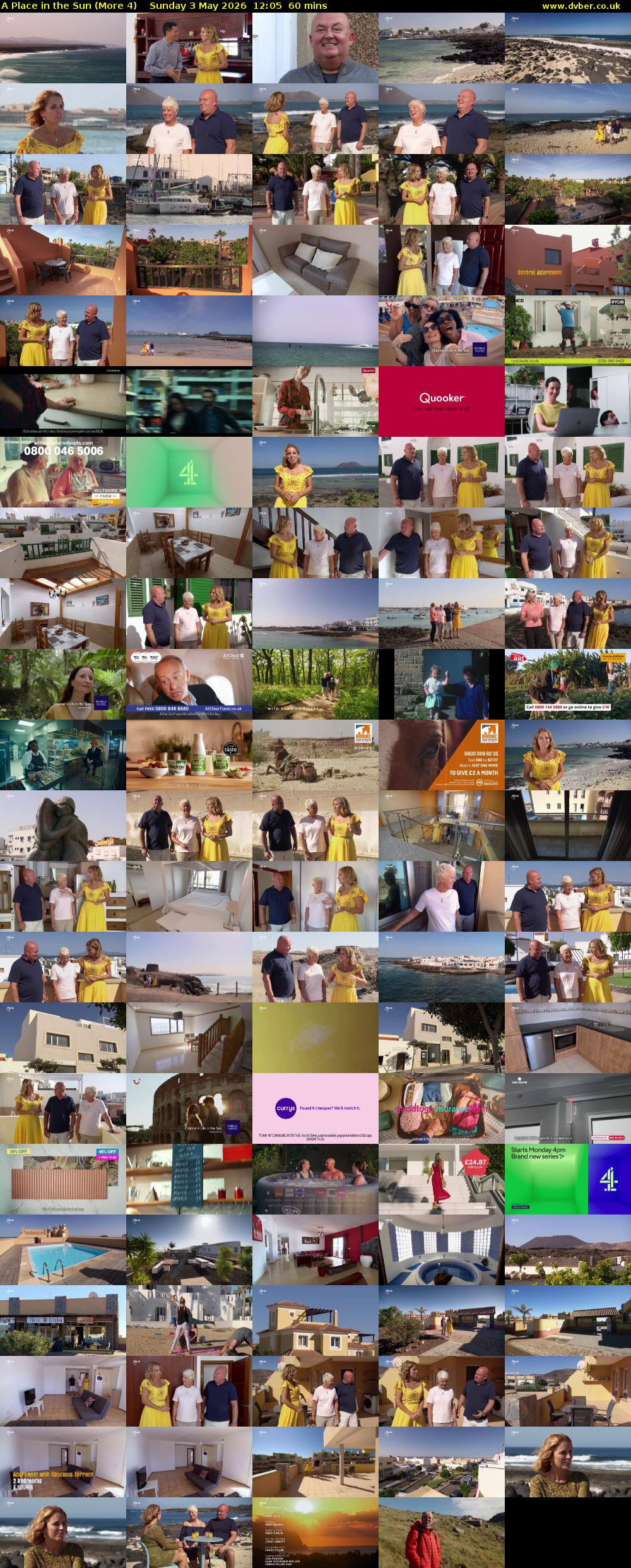 A Place in the Sun (More 4) Sunday 3 May 2026 12:05 - 13:05