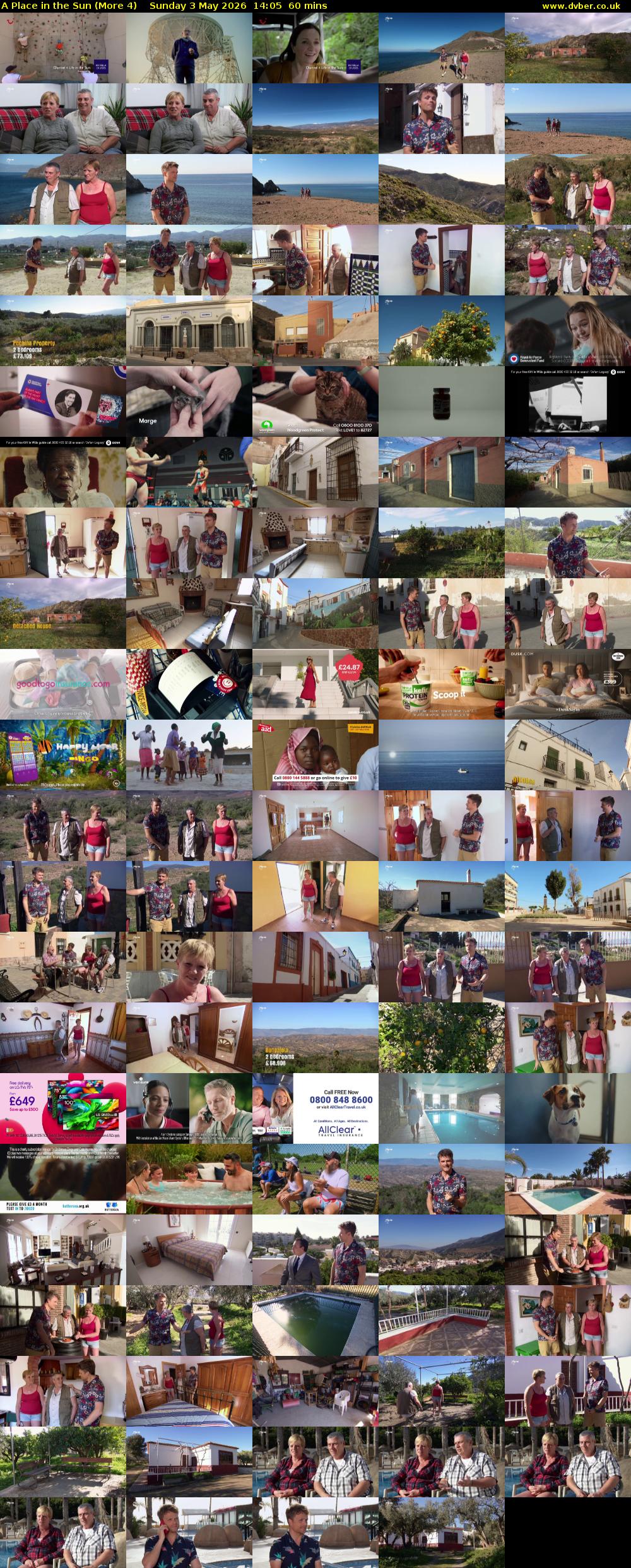 A Place in the Sun (More 4) Sunday 3 May 2026 14:05 - 15:05