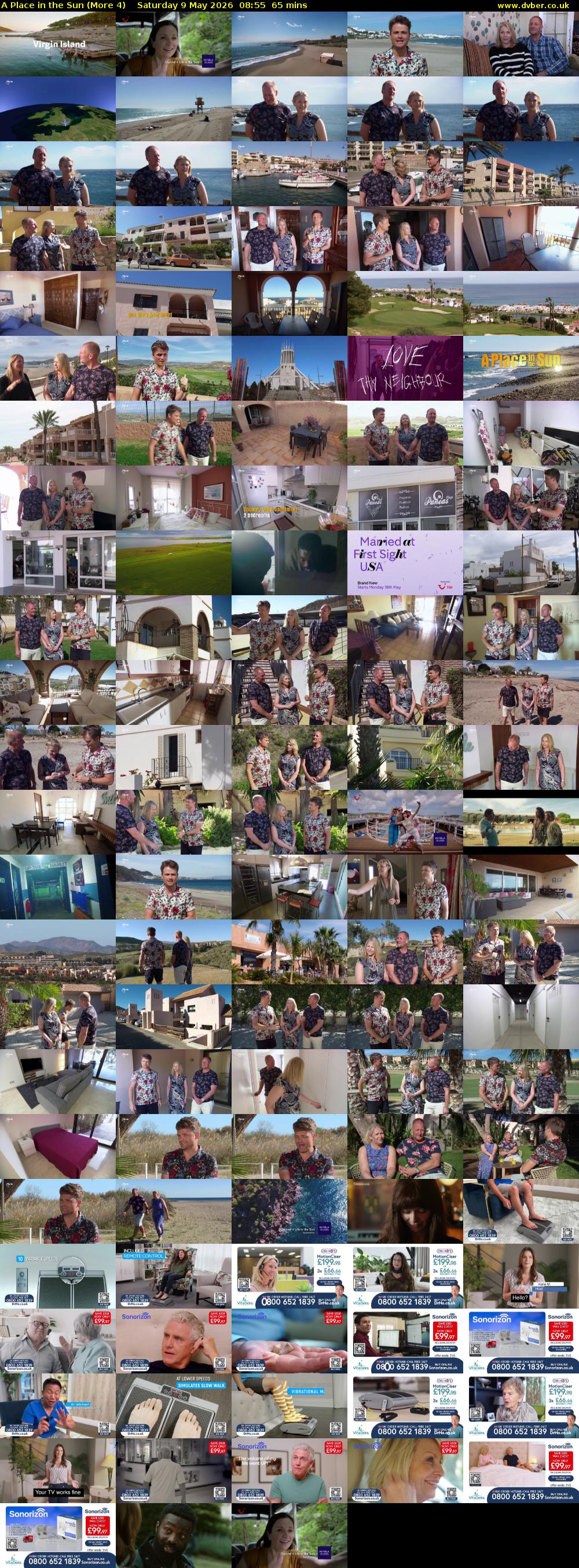 A Place in the Sun (More 4) Saturday 9 May 2026 08:55 - 10:00