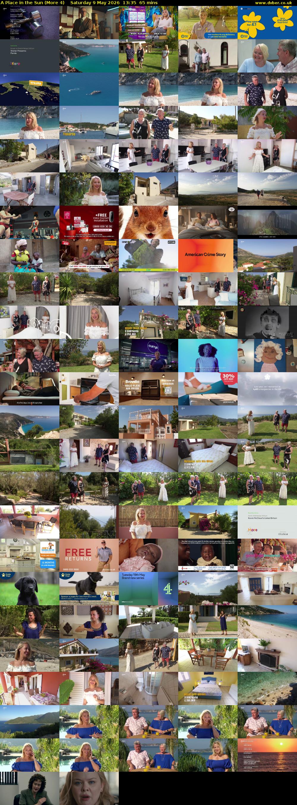 A Place in the Sun (More 4) Saturday 9 May 2026 13:35 - 14:40