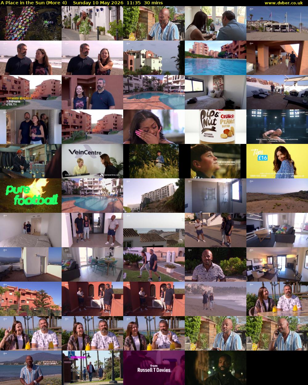 A Place in the Sun (More 4) Sunday 10 May 2026 11:35 - 12:05